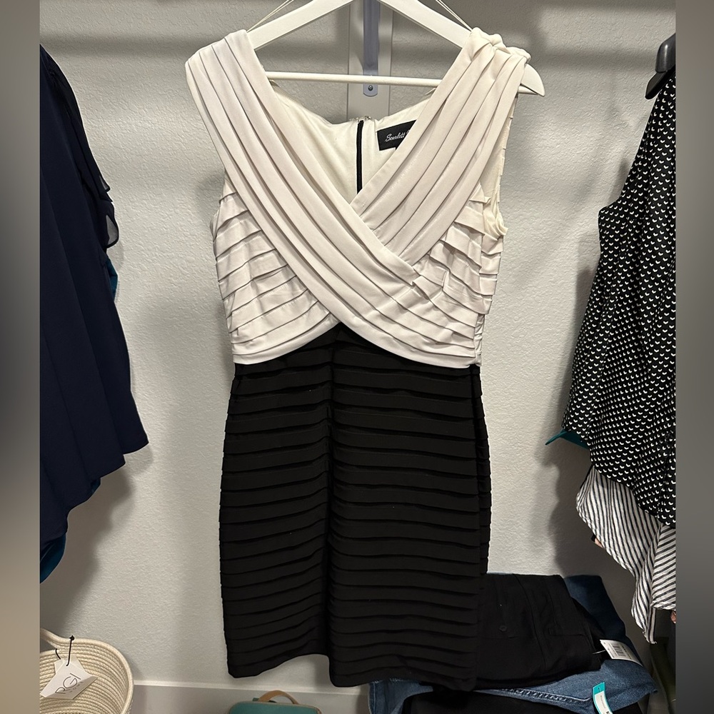 Scarlett Nite body con black and white dress